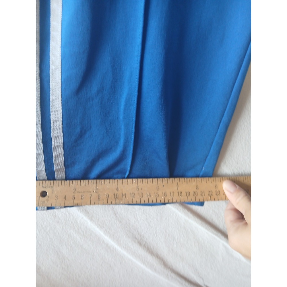 Adidas Vintage Original Track Beckenbauer Satin Pants Streetwear Blue Medium - Picture 4 of 12